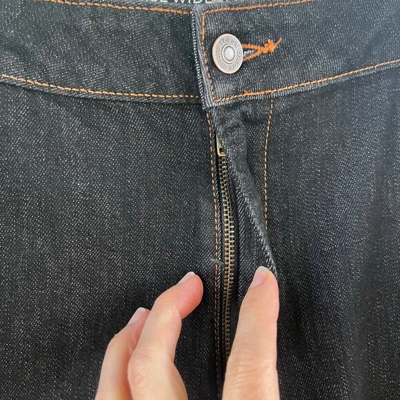 Chico's Women's High Rise WIde Leg Jeans Dark Wash Size 14 R - Picture 7 of 9